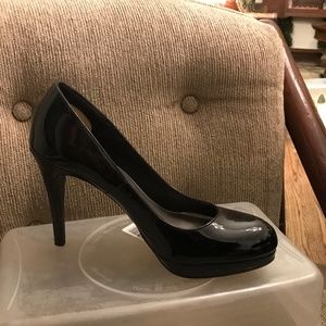Black Patent Leather Platform Pump 8.5